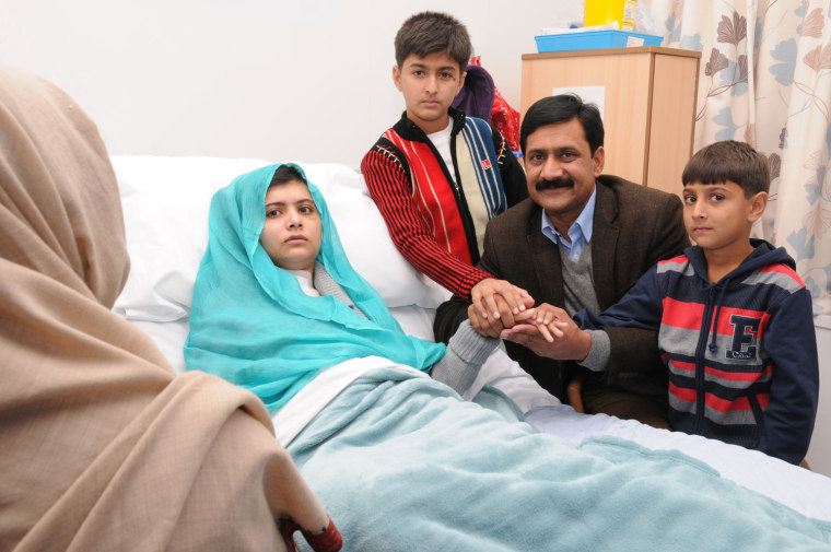 Image: Family Of Malala Yousafzai Arrive In UK